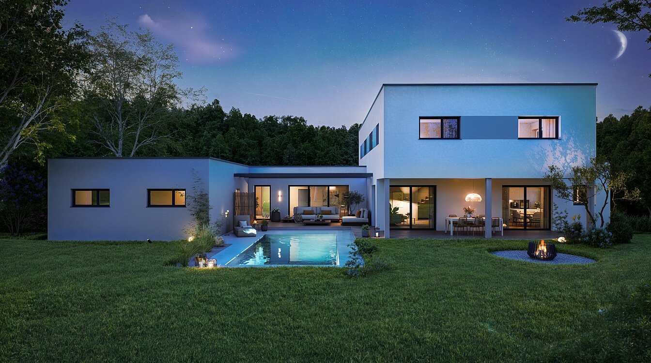 Designhaus Nachtansicht