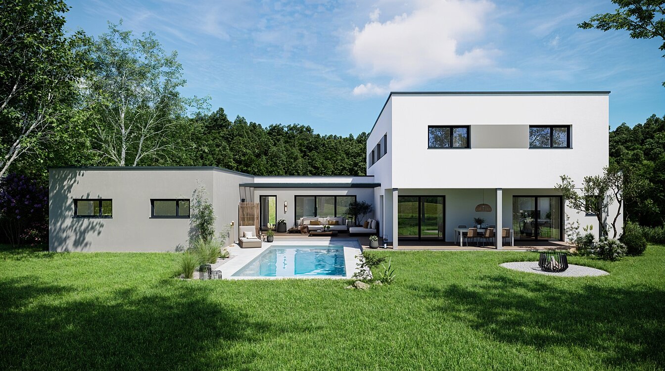 Designhaus aus Ziegel